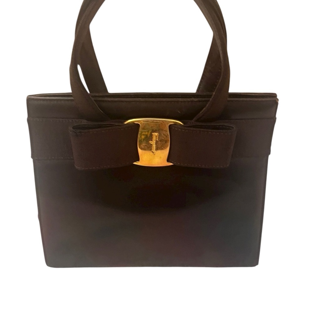 Authentic Vintage Ferragamo Vara Bow Top Handle Handbag